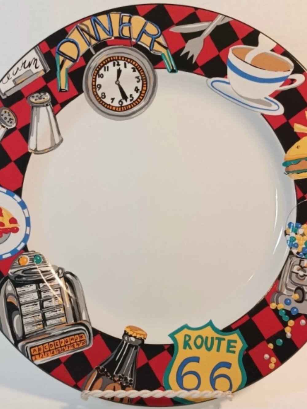 Sakura 1993 Sue Zipkin Roadside Diner Replacement Dinner Plate